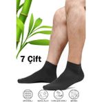 Hrnzafer Tekstil 7’li Erkek Bambu Patik Çorap - 40 - 44 - Antrasit