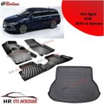 Hroto Fiat Egea Sw Üst Bagaj 2015 Sonrası 3D Havuzlu Paspas + Bagaj Havuzu - Siyah
