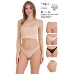 Hs İç Giyim Kadın Lazer Kesim İz Yapmayan Tanga String 6'Lı Paket