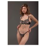 Hs İç Giyim Zebra Desenli Bralet Sütyen Tanga Takımı