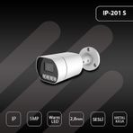 Hs IP-201S Warm Led 5MP Poe 2.8 mm Metal Bullet Güvenlik Kamerası