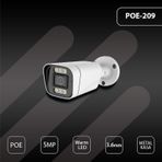 Hs IP-209 5MP Poe 3.6 mm Warm Led Metal Bullet Güvenlik Kamerası