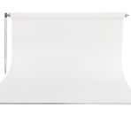 HS Stüdyo Teknik 270X580CM Beyaz Fon Perde Seti ve Askısı