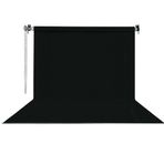 HS Stüdyo Teknik 270X580CM Siyah Fon Perde Seti ve Askısı