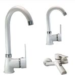 Hsa Beyaz Mutfak Eviye Bataryası Lavabo Bataryası Banyo Bataryası Çeşmesi Takımı