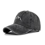 HSAJS Erkekler ve kadınlar için beyzbol şapkası, nefes alır, ayarlanabilir kamyoncu şapkası, beyzbol şapkası, güneş koruması, beyzbol şapkası, tenis golf spor kepi, Siyah, Tek Beden