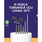 Hsc Bilişim 16 Parça Bits Adaptör Seti Vidalama Tamir Bakım Seti - 000-Siyah