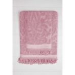 Hsc Bilişim 2 Parça Jakarlı Banyo Havlu Takımı %100 Pamuklu 90X150 cm Arden Pembe - 001-Renkli - 15 x 25 cm