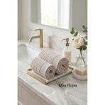 Hsc Bilişim 2 Parça Pamuklu Banyo El Yüz Havlu Seti Şeyda Krem - 15 x 25 cm - 001-Renkli