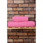 Hsc Bilişim 2 Parça Pamuklu Lüx Banyo Havlu Seti Pembe - 15 x 25 cm - 001-Renkli
