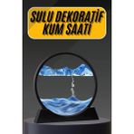 Hsc Bilişim 3D LED Işıklı Kum Saati Gece Lambası Hareketli Sulu Kum Saati Dekoratif