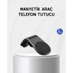 Hsc Bilişim Araç Içi Manyetik Telefon Tutucu Güçlü Klipsli ve 360 Derece Ayarlanabilir - 000-Siyah