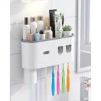 Hsc Bilişim Banyo Organizer Diş Fırçası Tutucu Çift Dispenserli Raflı Çekmeceli - Mint