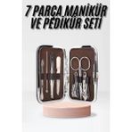 Hsc Bilişim Çantalı 7 Parça Manikür Pedikür Seti Tırnak Makası Cımbız Törpü