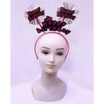 Hsc Bilişim Happy Birthday Yazılı Püsküllü Neon Kırmızı Renk Doğum Günü Tacı 22X19 cm - 1 Ay