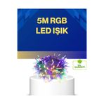 Hsc bilişim klt8912733397741 Dekoratif Peri Led 5 M 50 Ampullü Şeffaf Kablo Aydınlatma