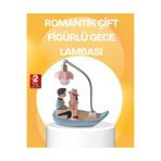 Hsc bilişim klt8912733468243 Romantik Çift Figürlü Gece Lambası Sandal Model Sevgiliye Özel Hediye