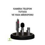 Hsc bilişim klt8912733481884 Vlog Ve Canlı Yayın İçin Çift Yaka Mikrofonu Ve Tripodlu Selfie Çubuğu Seti
