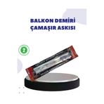 Hsc bilişim klt8912733630091 25X60 Balkon Askılığı Kare Demir Uyumlu Hava Dayanıklı Çamaşır Askısı