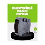 Hsc bilişim klt8912733771930 Güvenli Elektrikli Fanlı Isıtıcı Termostatlı Hızlı Isıtma