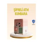 Hsc bilişim klt8912733782585 Çocuklar İçin Pembe Atm Görünümlü Elektronik Kumbara