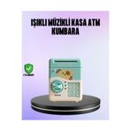 Hsc bilişim klt8912733867763 Su Yeşili Elektronik Şifreli Atm Tasarımlı Para Biriktirme Kumbarası
