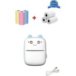 Hsc Bilişim Mini Fotoğraf Yazıcı Kablosuz Etiket Yazıcı Baskı Makinesi Ios Android Uyumlu Termal Printer Mavi - 1 Ay
