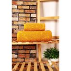 Hsc Bilişim Mira 2 Parça Jakarlı Banyo Havlu Takımı Doku Desen Sarı - 15 x 25 cm - 001-Renkli