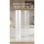 Hsc Bilişim Şeffaf Kaydırmaz Dolap Içi Pvc Çekmece Örtüsü 45X300 cm Koruyucu Kaplama - 001-Renkli