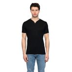 Hscstore Erkek V Yakalı Basic Siyah Tişört - 8401