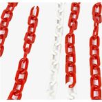 Hse Market Plastik Trafik Zinciri Kırmızı Beyaz 6 mm x 25 m