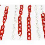 Hse Market Plastik Trafik Zinciri Kırmızı Beyaz 8 mm x 25 m