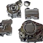 Hsgl Motorsiklet Kuba Karter Kapağı Sağ+Sol+Ön Dişli Nikel (5 Parça) Çıta