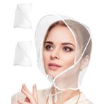 HSIXHAF 2 adet yağmurluk, şeffaf başlık, güneş korumalı, plastik yağmur şapkası, kadın, su geçirmez, üniseks, erkek, kadın, yağmurluk, yağmurluk, Şeffaf, 13.8*6.8cm