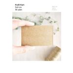 Hsn 50 Adet Kraft Baskısız Boş Kart - Kartvizit - Not Kartı - Hediye Notu - Boş Kraft Kağıt