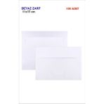 Hsn Buklet Davetiye Zarfı Beyaz 11,4 x 16,2 cm 100'lü