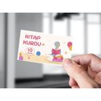 Hsn Kitap Kurdu Kartı 50 Adet 5x8 cm