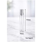 HSN LAGOM Boş kalem parfüm şişesi 10 ml cam gümüş silver hsn lagom( 1 ADET) kolonya Şişesi, Boş Fısfıs Sprey Şişe Genel Bakım Sprey