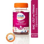Hsn Saç Cilt Tırnak Vitamini -A, C, D3, E, Tip1-2 Kolajen, Biotin, Folik, Çinko Çiğnenebilir Gummies