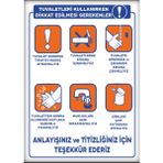 Hsn Wc Tuvalet Uyarı Levhası 25 x 35 cm Plastik Levha 2'li