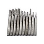 Hss Düz Shank 4 Flüt End Mill Cnc Matkap Ucu Seti 10 Adet