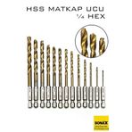 Hss Matkap Ucu 1/4 Hex 13 Parça Hss Tungsten Karbür Matkap Uç 1.5-6.5Mm Titanyum 722460