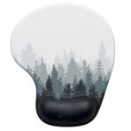 Hsurbtra Bilek Desteği ile Ergonomik Mouse Pad, Kaymaz PU Tabanlı Jel Fare Altlığı, Ağrı kesici Bellek Köpüğü Fare Altlığı, Dizüstü Bilgisayar için Sevimli Fare Altlığı, Ofis Malzemeleri Dekoru, Beyaz