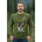 HT Outdoor Setter ve Çulluk Figürlü Uzun Kol T-Shirt Modeli (Ürün %100 pamukludur.)