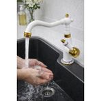 HT Prima Rustik Seramikli Lavabo Bataryası Modern Şık Tasarım - Beyaz