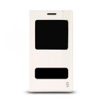 Htc One M9 Gizli Miknatisli Pencereli Magnum Kilif Beyaz