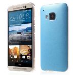 Htc One M9 Kilif Deri Dokulu Arka Kapak Mavi