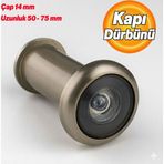 Htm Yapı Kalite Kapı Dürbünü Saten 50-75 mm 14 mm Delik Çapı Güvenlik Gözetleme Aparatı Metal Gövde