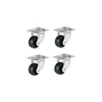 Hts 338 Döner Tablalı Mobilya Tekerleği 28mm 4'lü Set