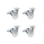 Hts 389 Frenli Şeffaf Makaralı Eko Mobilya Tekerleği 50x20mm 4'lü Set